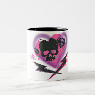 Supergirl Skulls and Lightning Two-Tone Coffee Mug
