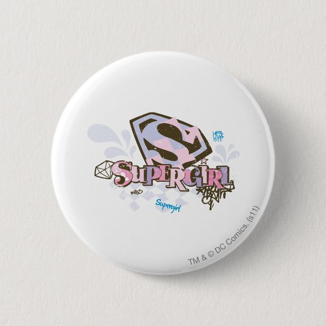 Supergirl So Fabulous 1 Button (Front)
