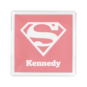 Supergirl Solid S-Shield Acrylic Tray