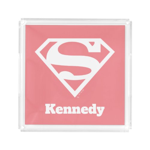 Supergirl Solid S_Shield Acrylic Tray