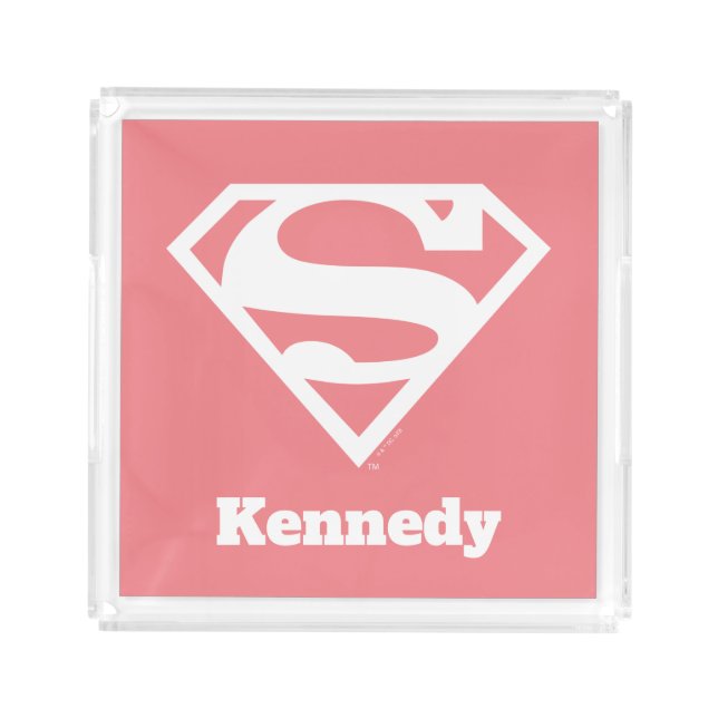 Supergirl Solid S-Shield Acrylic Tray (Front)