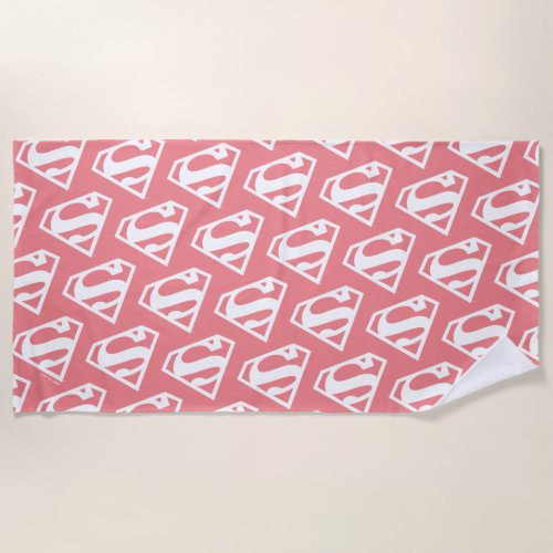 Supergirl Solid S_Shield Beach Towel