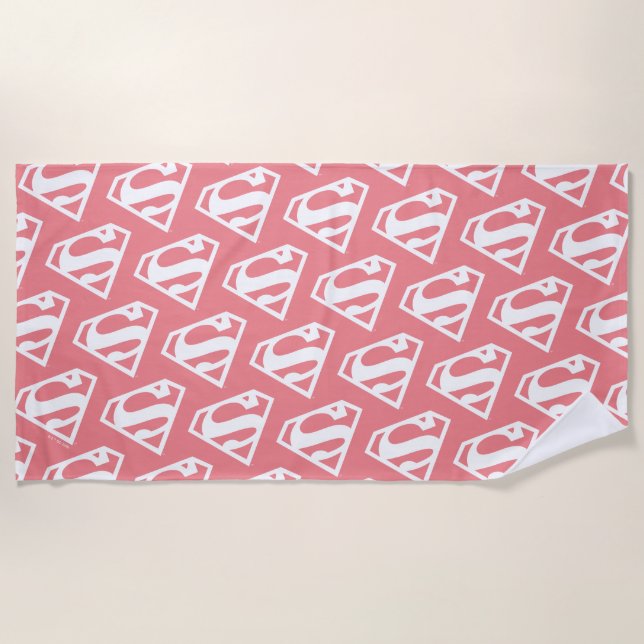 Supergirl Solid S-Shield Beach Towel (Front)