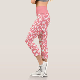 Supergirl Solid S-Shield Capri Leggings