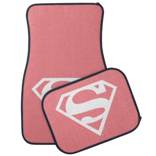 Supergirl Solid S_Shield Car Floor Mat