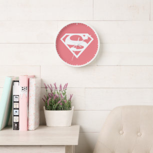 Supergirl Solid S-Shield Clock