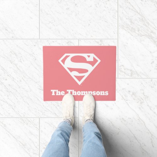 Supergirl Solid S_Shield Doormat