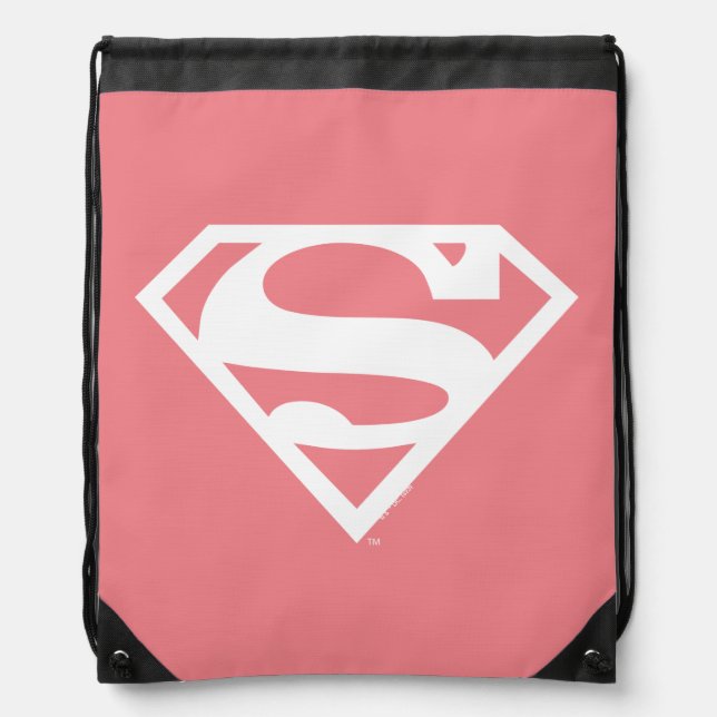 Supergirl Solid S-Shield Drawstring Bag (Front)