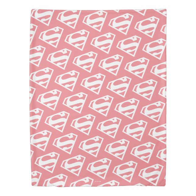 Supergirl Solid S-Shield Duvet Cover (Front)