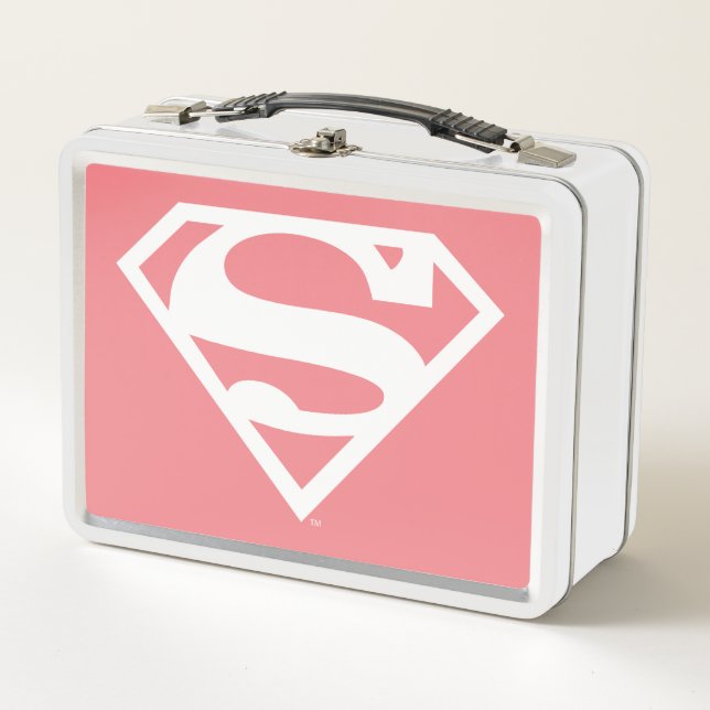 Supergirl Solid S-Shield Metal Lunch Box (Front)