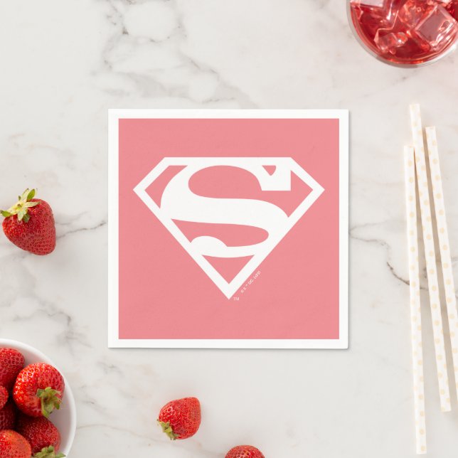Supergirl Solid S-Shield Napkins (Insitu)