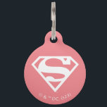 Supergirl Solid S-Shield Pet ID Tag<br><div class="desc">Supergirl | Check out this solid color S-Shield!</div>