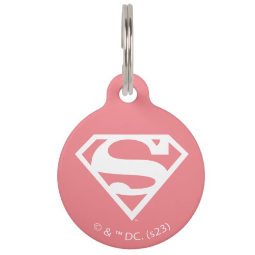 Supergirl Solid S_Shield Pet ID Tag