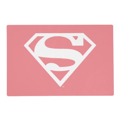 Supergirl Solid S_Shield Placemat