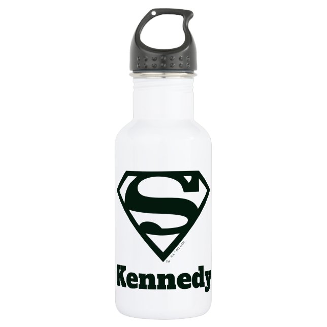 Supergirl Solid S-Shield Stainless Steel Water Bottle (Front)