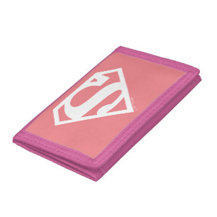 Supergirl Solid S-Shield Trifold Wallet