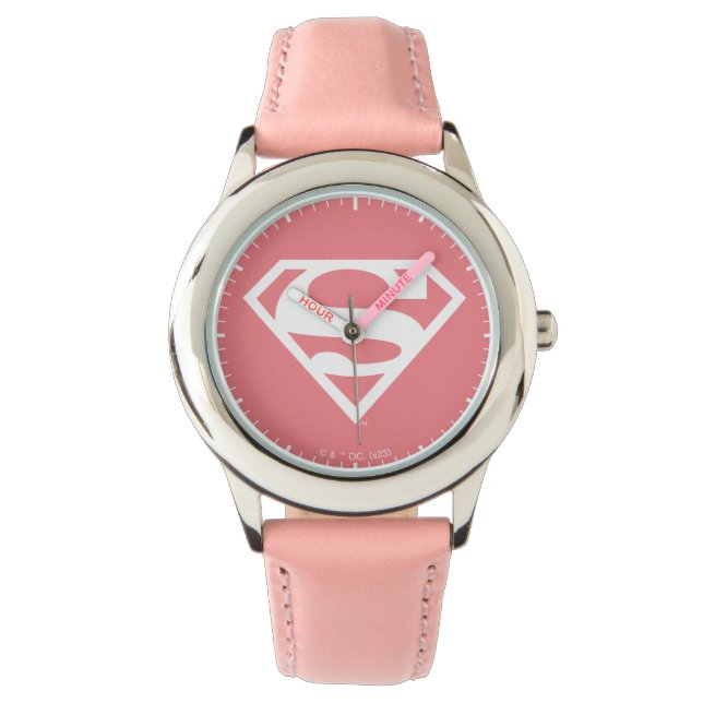 Supergirl Solid S-Shield Watch (Front)