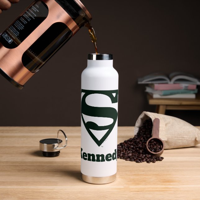 Supergirl Solid S-Shield Water Bottle (Coffee)