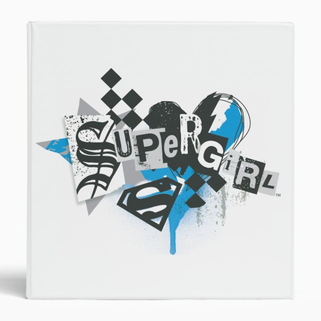 Supergirl Spills and Splatter 3 Ring Binder (Front)