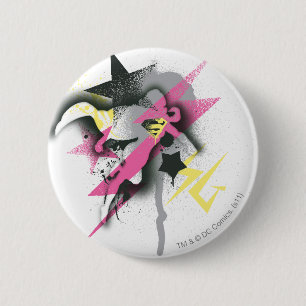 Supergirl Spray Paint Pinback Button