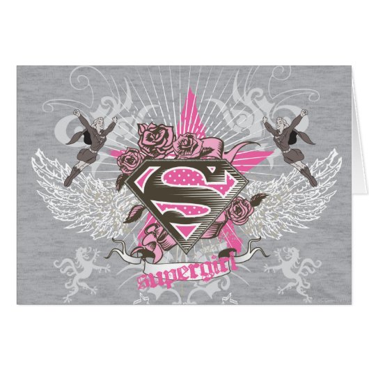 Supergirl Star and Roses Cards (Front Horizontal)