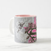 Supergirl Star and Roses Two-Tone Coffee Mug (Front Left)