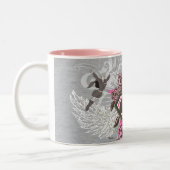 Supergirl Star and Roses Two-Tone Coffee Mug (Left)