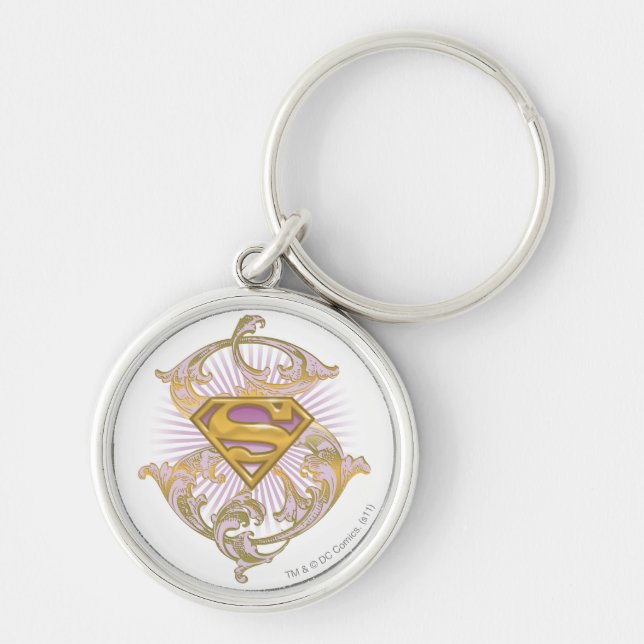 Supergirl Starbust Logo Keychain (Front)