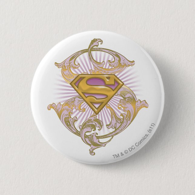 Supergirl Starbust Logo Pinback Button (Front)
