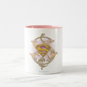 Supergirl Starbust Logo Two-Tone Coffee Mug