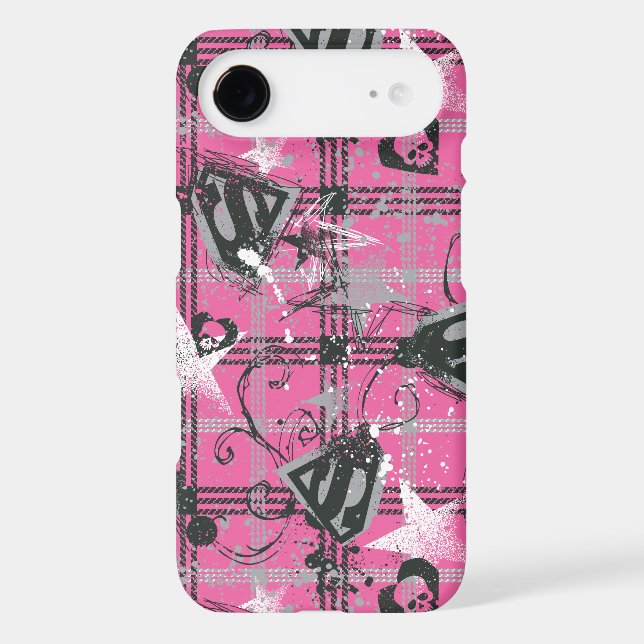 Supergirl Stars and Skulls Pattern Case-Mate Samsung Galaxy Case (Back)