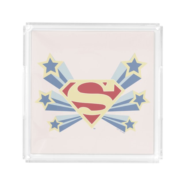 Supergirl Stars S-Shield Acrylic Tray (Front)