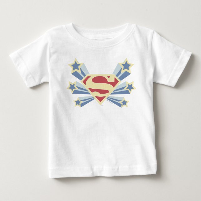 Supergirl Stars S-Shield Baby T-Shirt (Front)