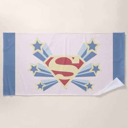Supergirl Stars S_Shield Beach Towel