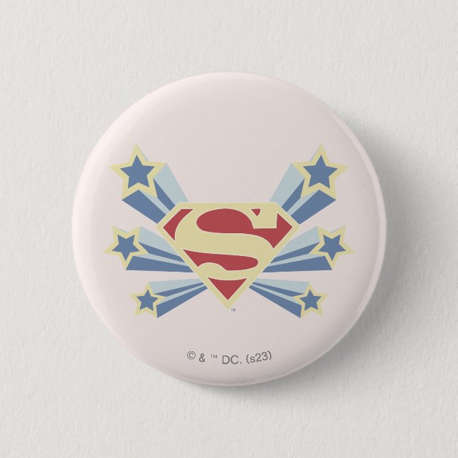Supergirl Stars S-Shield Button (Front)