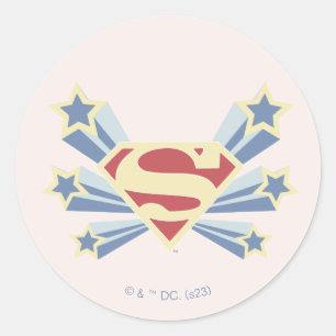 Supergirl Stars S-Shield Classic Round Sticker