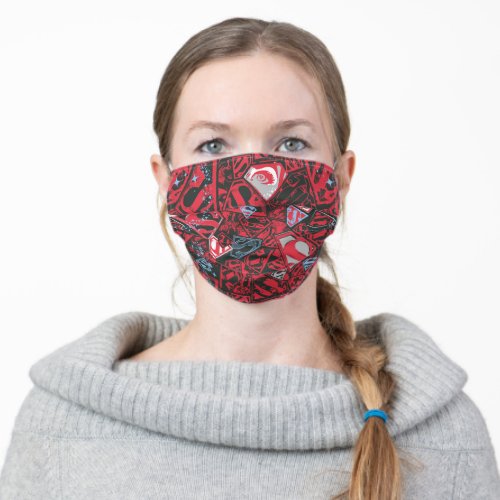 Supergirl Stary Red Pattern Adult Cloth Face Mask