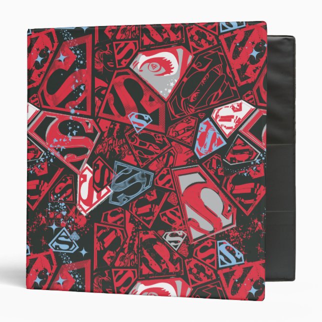 Supergirl Stary Red Pattern Binder (Front/Inside)