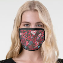 Supergirl Stary Red Pattern Face Mask