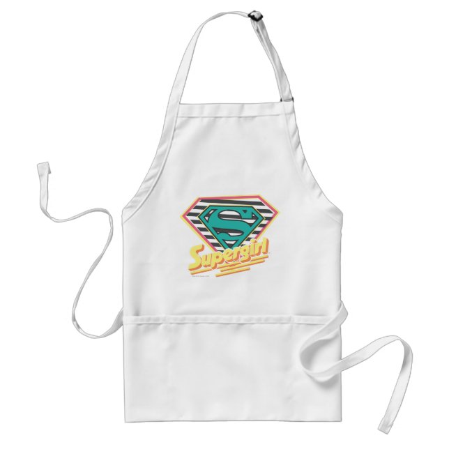 Supergirl Striped Logo Adult Apron (Front)