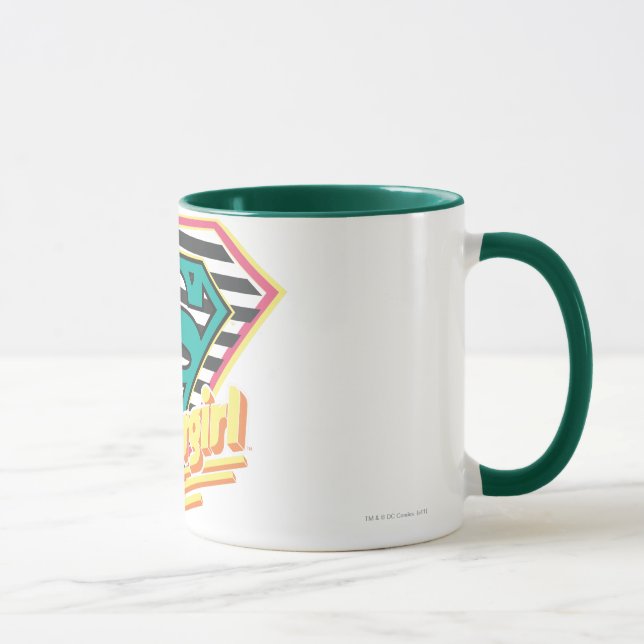 Supergirl Striped Logo Mug (Right)