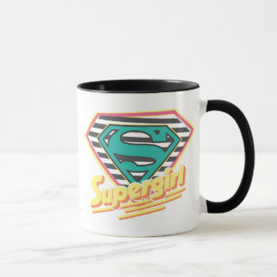 Supergirl Striped Logo Mug