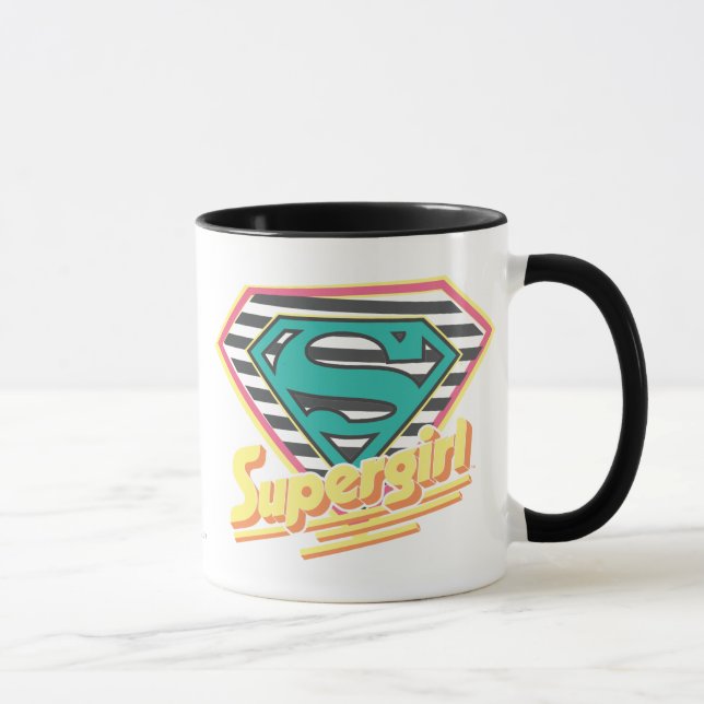 Supergirl Striped Logo Mug (Right)