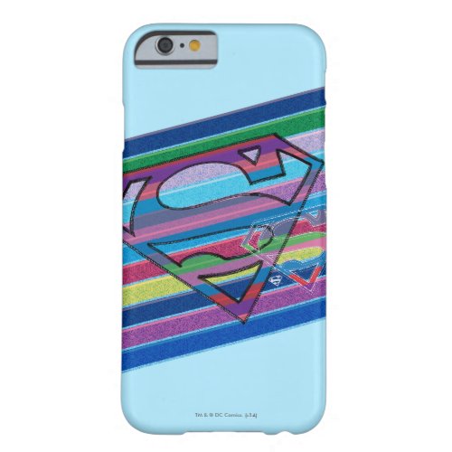 Supergirl Striped Rainbow Logo Barely There iPhone 6 Case