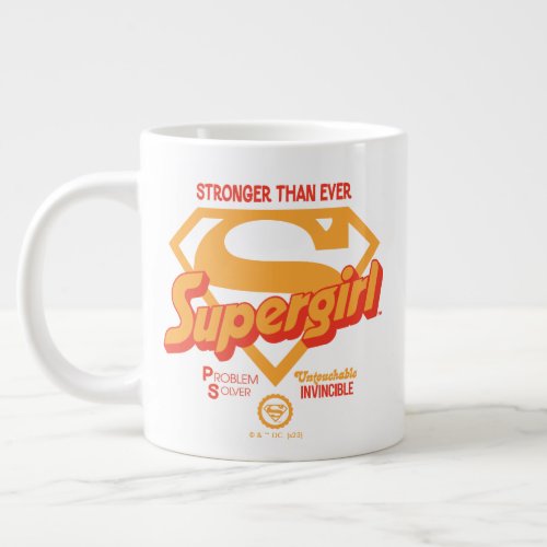Supergirl Stronger Than Ever Retro Graphic Giant Coffee Mug
