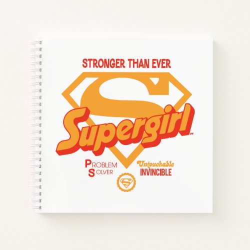Supergirl Stronger Than Ever Retro Graphic Notebook
