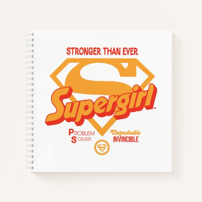 Supergirl Stronger Than Ever Retro Graphic Notebook (Front)
