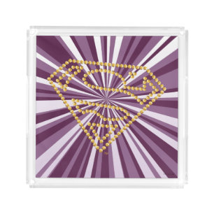 Supergirl Studded S-Shield Acrylic Tray