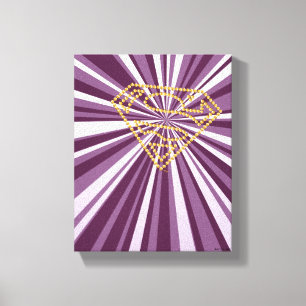 Supergirl Studded S-Shield Canvas Print