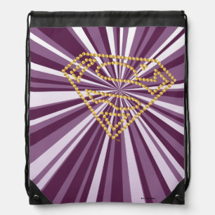 Supergirl Studded S-Shield Drawstring Bag